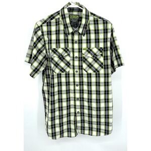 DIXON FLANNEL COMPANY The Deuce Mens Plaid Short Sleeve Button Up Shirt M